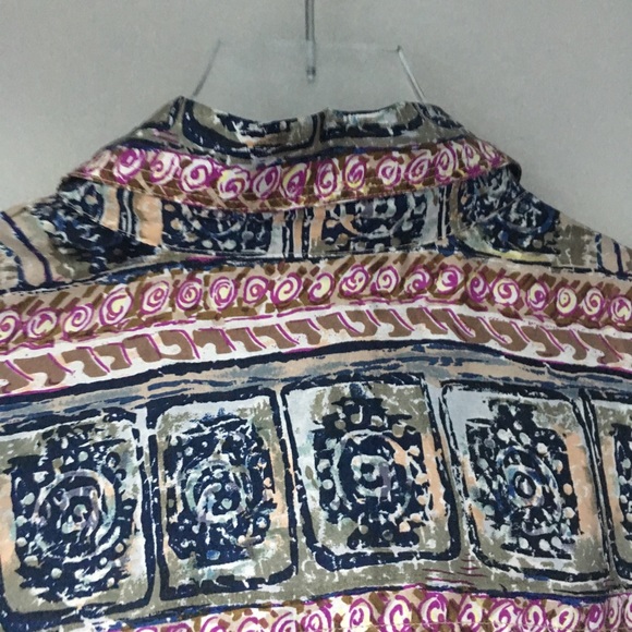 OSCAR DE LA RENTA Men’s Patterned Silk Shirt - Picture 2 of 8